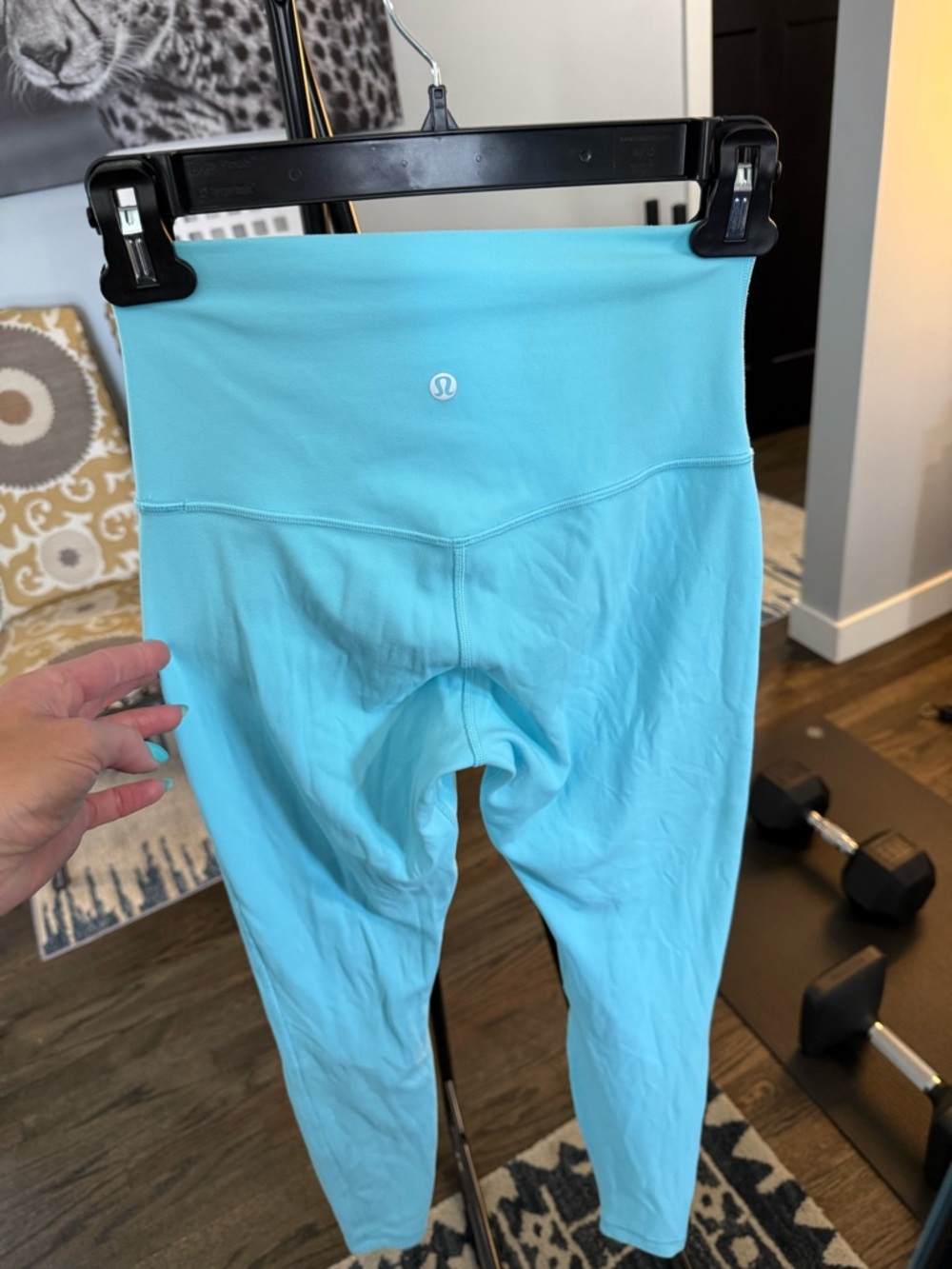lululemon athletica Womens Aqua Blue High-Waist Align Leggings